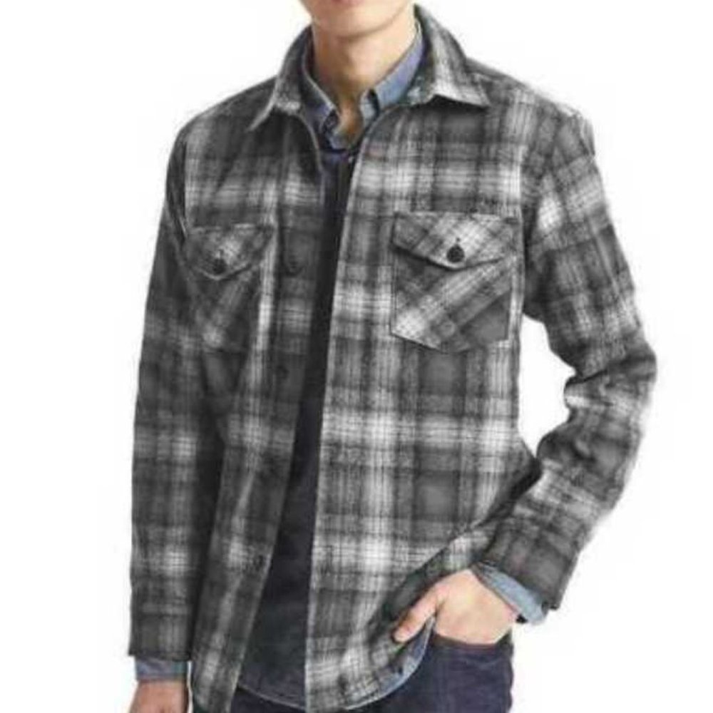 New men's M Pendleton plaid shirt jacket with quilted lining - Picture 1 of 9